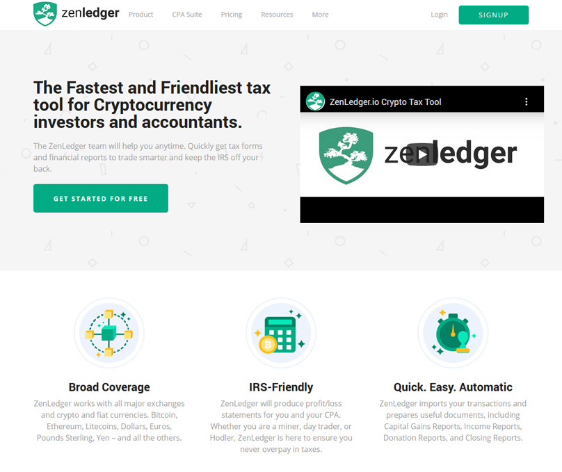 Zenledger Homepage